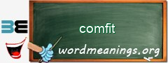 WordMeaning blackboard for comfit